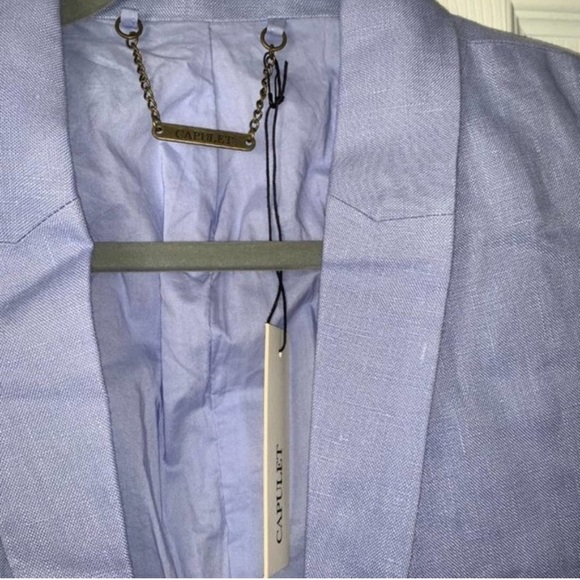 NWT Anthropologie Millie Capulet Linen Tie Blazer - Picture 6 of 6